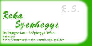 reka szephegyi business card