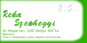 reka szephegyi business card